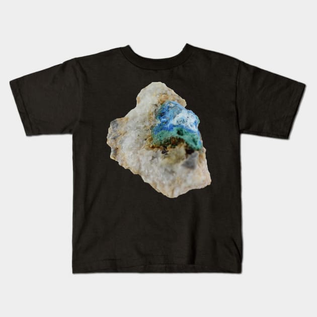 Cyanotrichite Mineral Sample Kids T-Shirt by seekingcerulean